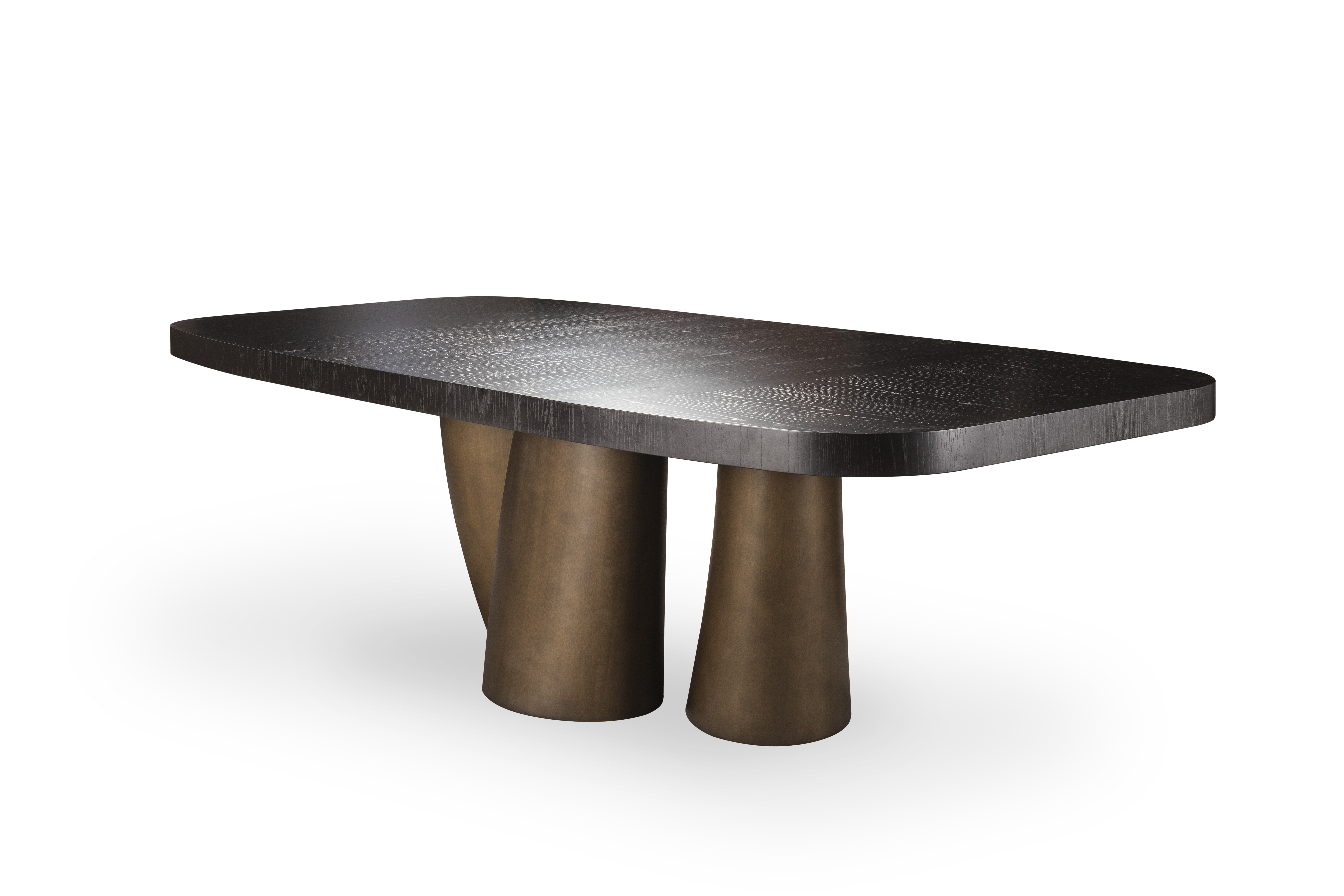 Espresso top - Smooth bronze legs